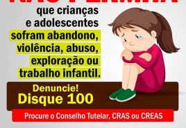 CREAS desenvolve campanha contra violações dos direitos de crianças e adolescentes