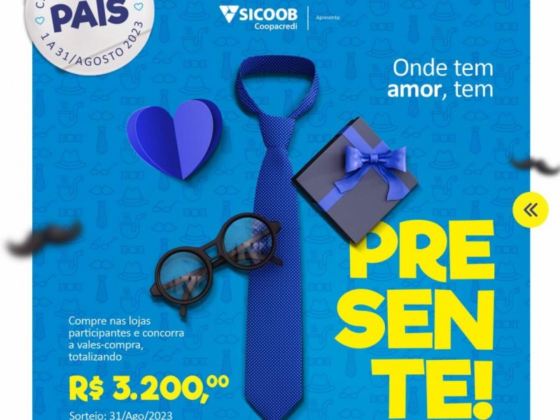Campanha Dia dos Pais 2023 das ACIP/CDL distribuirá R$ 3200 em vales-compras