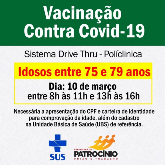 Calendário de Imunização contra COVID-19