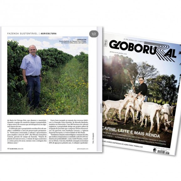 O cooperado da Expocaccer, Ricardo Bartholo, foi destaque da Revista Globo Rural