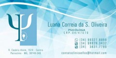 Psicóloga Luana Correia da Silva Oliveira