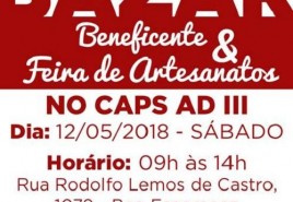 CAPS AD III realiza bazar beneficente e feira de artesanato no próximo sábado