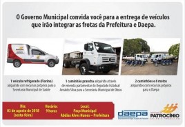 Governo Municipal entrega 12 novos veículos para secretarias e Daepa