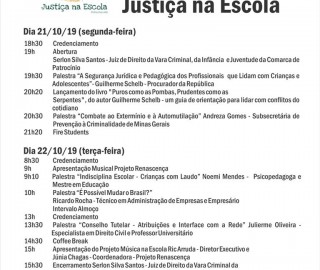 Imagem 1 do post Encerram no domingo as inscrições para Simpósio Regional do Justiça na Escola