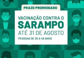Campanha de Vacinação contra o Sarampo vai até o dia 31 de agosto