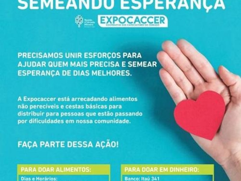 EXPOCACCER LANÇA CAMPANHA SOLIDÁRIA DE COMBATE À FOME DURANTE PANDEMIA