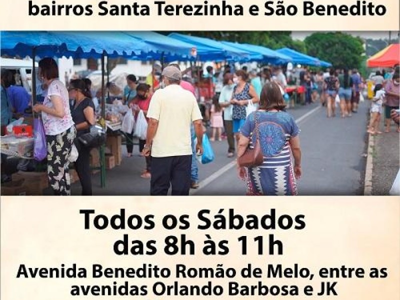 Santa Terezinha e São Benedito terão Feira Livre aos sábados