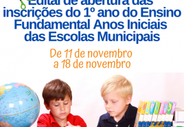 Secretaria Municipal de Educação de Patrocínio/MG divulga Edital para inscrições e matrículas do 1º e 6º anos do ensino fundamental da rede municipal