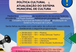 Governo Municipal realizará reuniões com setores culturais sobre reativação do Conselho Municipal de Cultura