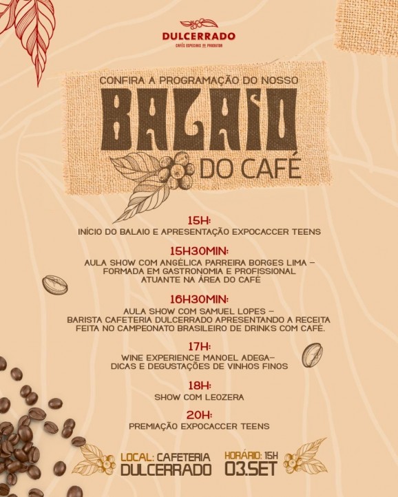 Cafeteria Dulcerrado realiza neste fim de semana a 4ª edição do  Balaio do Café