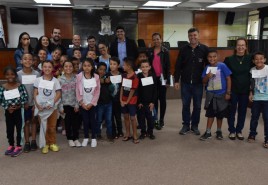 Escola do Legislativo da Câmara recebeu a visita dos alunos da Escola Municipal Célia Lemos