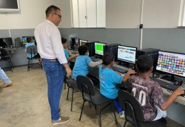 Secretário Alaercio Rodrigues juntamente com Secretaria de Desenvolvimento Social desenvolvem uma sala de informática e programação para o Lar das Crianças