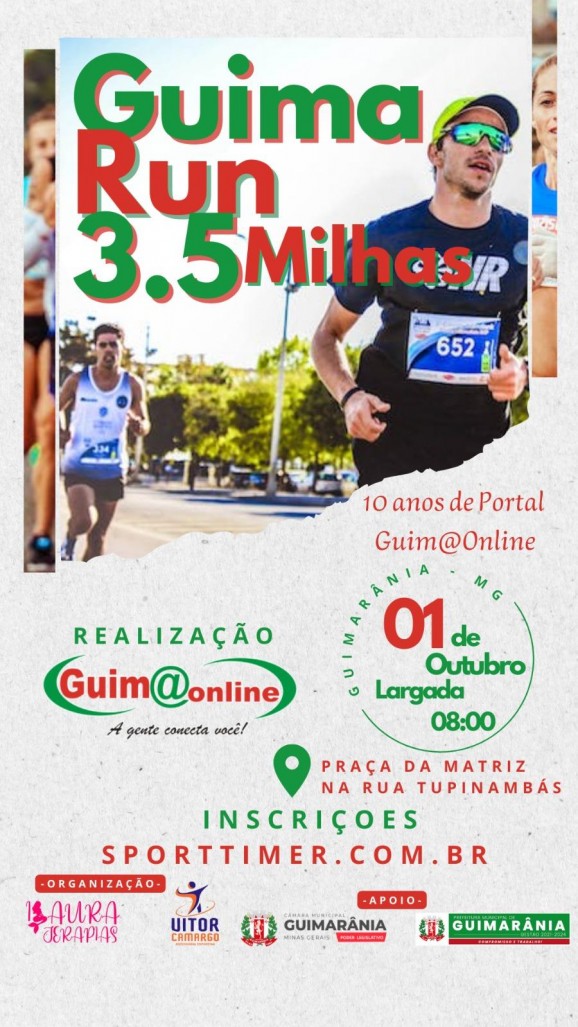 Evento Guima Run 3,5 Milhas adiado para dia 01 de outubro de 2023