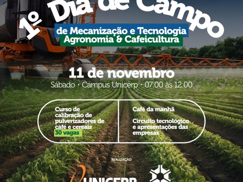 Agricultura do Unicerp promove Dia de Campo de Mecanização e Tecnologia